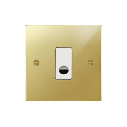 Horizon Square Socket 1 gang flex outlet Polished Brass