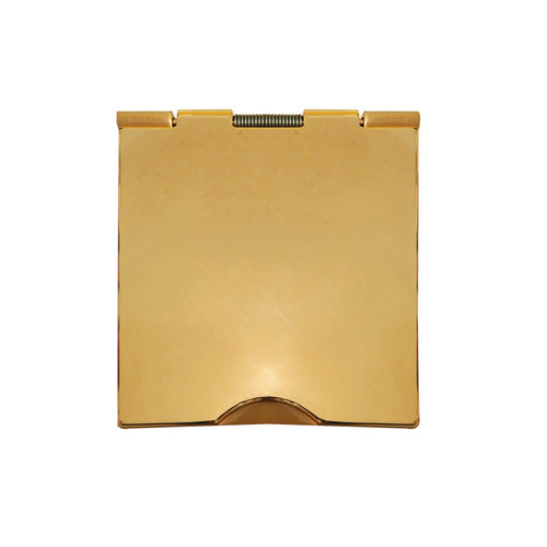 Horizon Square Floor Socket 1 gang 13 amp unswitched Satin Brass