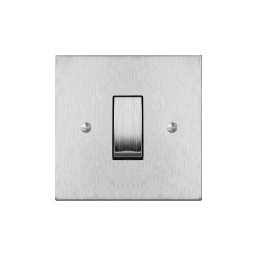Horizon Square Cooker Switch 1 gang plate 45 amp (single plate) Satin Stainless Steel