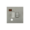 Horizon Square Fuse Spur 1 gang 13 amp switched flex outlet neon Satin Stainless Steel
