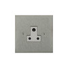 Horizon Square Socket 1 gang 5 amp unswitched Satin Stainless Steel