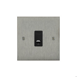 Horizon Square Socket 1 gang flex outlet Satin Stainless Steel