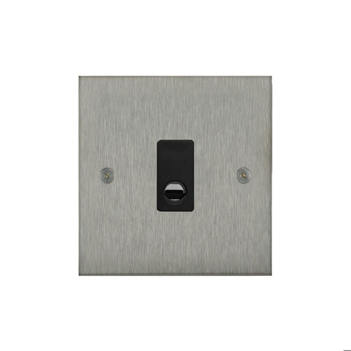 Horizon Square Socket 1 gang flex outlet Satin Stainless Steel