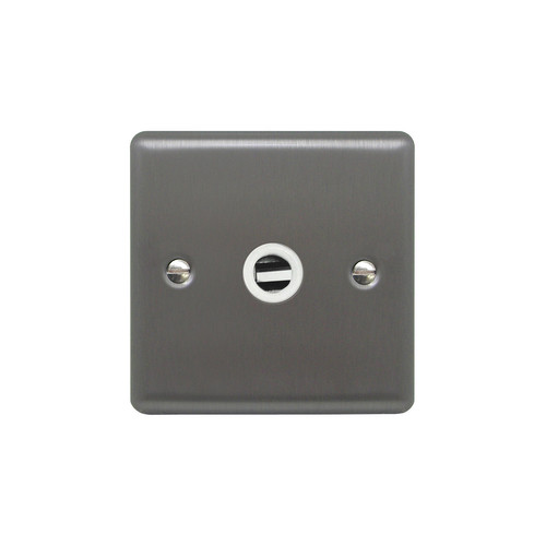 Light Socket 1 gang flex outlet Satin Stainless