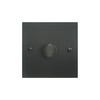 Dimmer Switch 1 gang 400 watt 2 way Black Aluminium