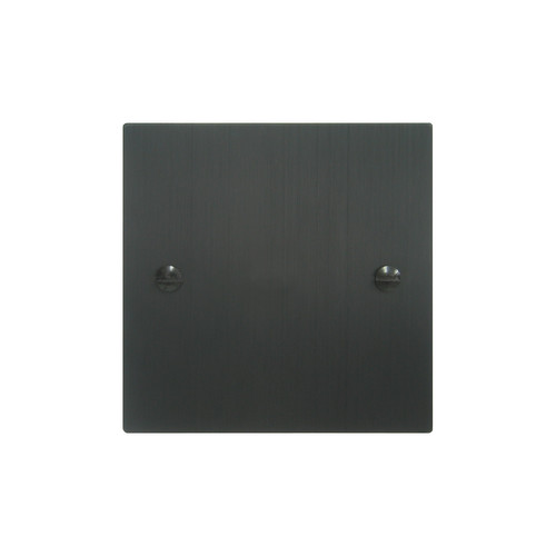 Blank Plate 1 gang single Black Aluminium