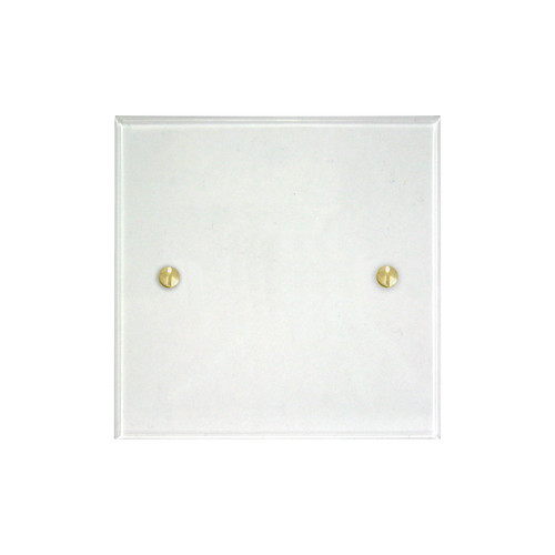 Prism Blank Plate 1 gang single Clear Perspex