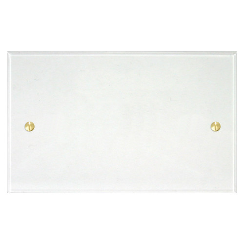 Prism Blank Plate 2 gang double Clear Perspex