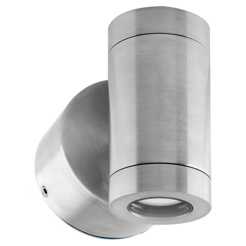 LED Miniature Outdoor Garden Pillar Up and Down Light 240V Stainless Steel 3200K Warm White