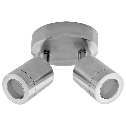LED Miniature Double Adjustable Outdoor Garden Spot Light 240V Stainless Steel 3200K Warm White