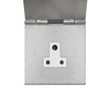 Horizon Square Floor Socket 1 gang 5 amp unswitched Satin Stainless Steel