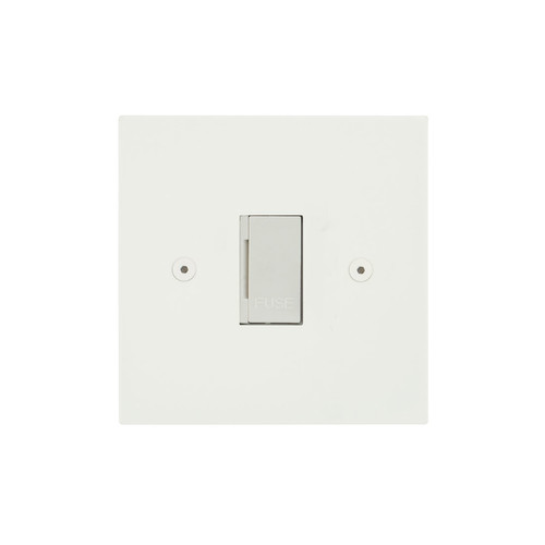 Horizon Square Fuse Spur 1 gang 13 amp unswitched Primed White