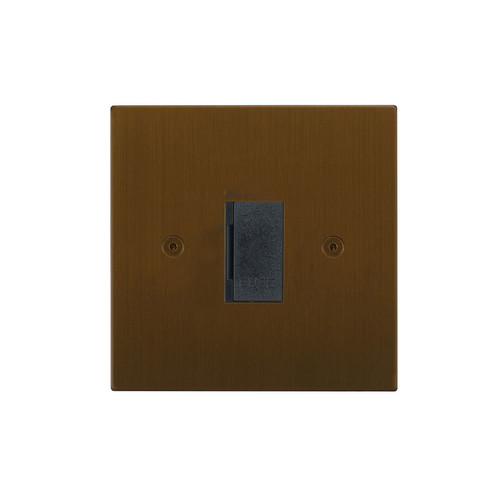Horizon Square Fuse Spur 1 gang 13 amp unswitched Antique Bronze