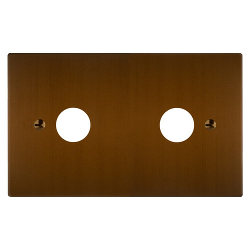 Horizon Square Dimmer Switch 2 gang plate only Antique Bronze