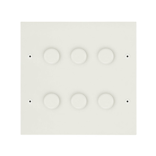 Horizon Square Dimmer Switch 6 gang 400 watt 2 way Primed White