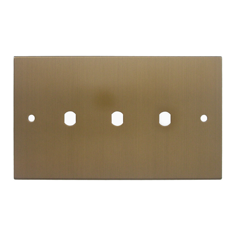 WiseRetro Module Plate Bronze 3 Gang