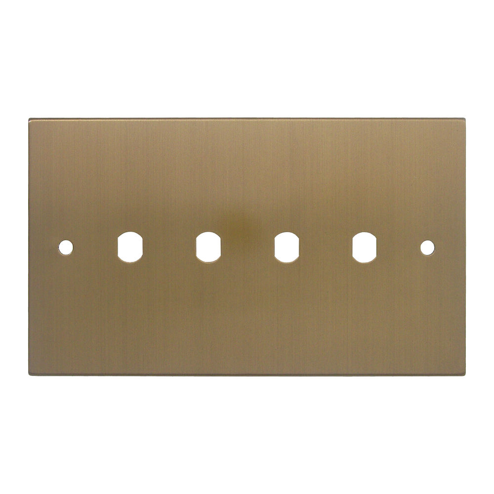 WiseRetro Module Plate Bronze 4 Gang