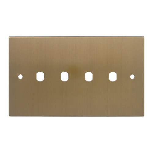 WiseRetro Module Plate Bronze 4 Gang