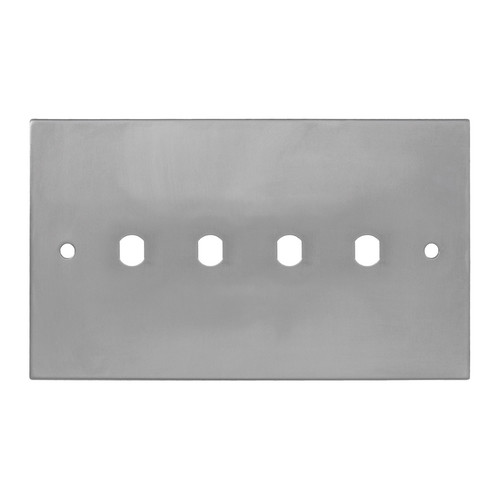 WiseRetro Module Plate Chrome 4 Gang