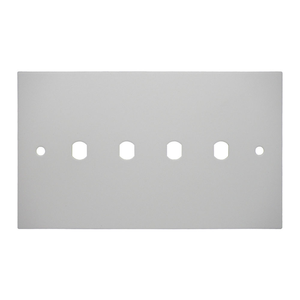 WiseRetro Module Plate Primed White 4 Gang