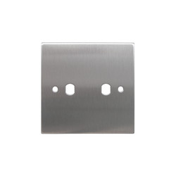 WiseRetro Module Plate Stainless Steel 2 Gang
