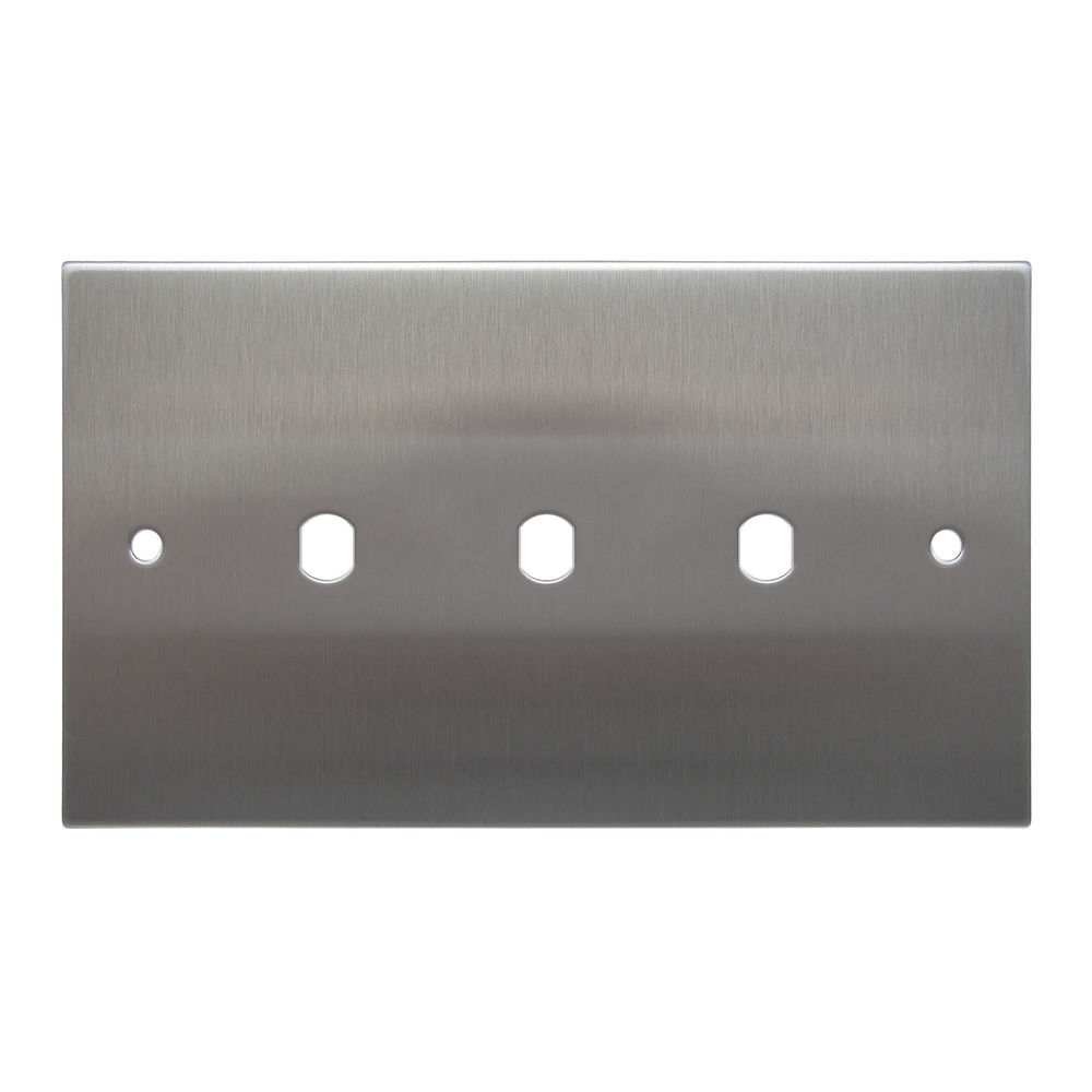 WiseRetro Module Plate Stainless Steel 3 Gang