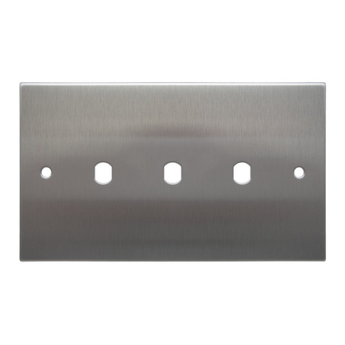 WiseRetro Module Plate Stainless Steel 3 Gang
