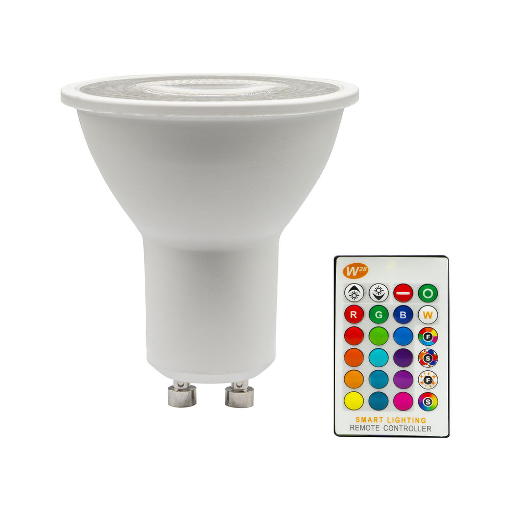 Happy LED Colour Changing Lamp Including Remote 240V RGB + 3000K Warm ...