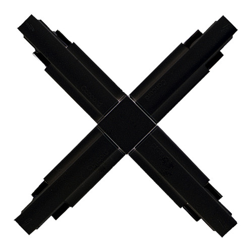 Single Circuit Track Pre-Wired 'X' Coupler Black