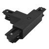 Three Circuit Surface Track Pre-Wired 'T' Coupler Black Left T