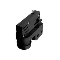 Three Circuit Surface and Recessed Track Pendant Adaptor Black