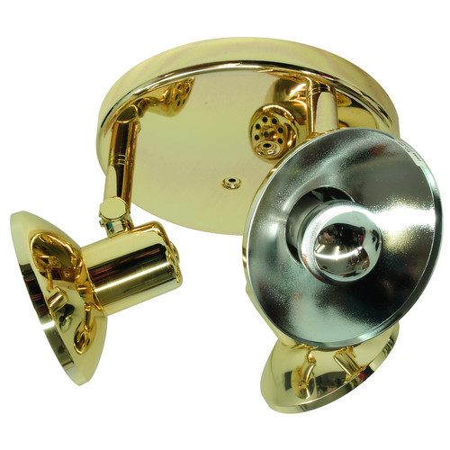 Parabolic Triple 240V 3 x 40W Brass