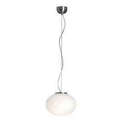 Egg Maxi Pendant Light 240V 150W Opal / Nickel