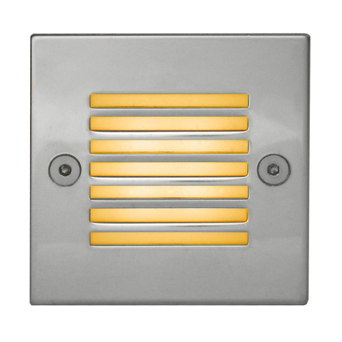 Super Grid Low Level Recessed Wall Light  24V Polished Chrome / Frosted Glass Amber