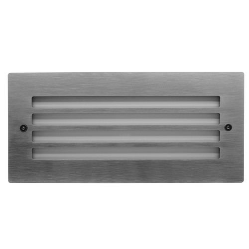 Recessed Brick Light G23 240V Stainless Steel Grilled