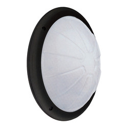 Les Fisches GR8 Bulkhead Outdoor Garden Wall Light Black 16W