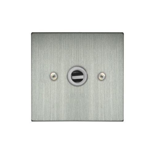 Horizon Square Socket 1 gang flex outlet Satin Nickel