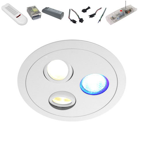 Compasso 1 x LED 2 x Halogen Master 1 White 44W