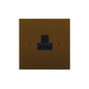 Horizon Square Socket 1 gang 2 amp unswitched Antique Bronze
