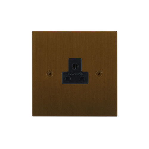 Horizon Square Socket 1 gang 2 amp unswitched Antique Bronze