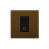 Horizon Square Speaker Socket 1 gang Antique Bronze