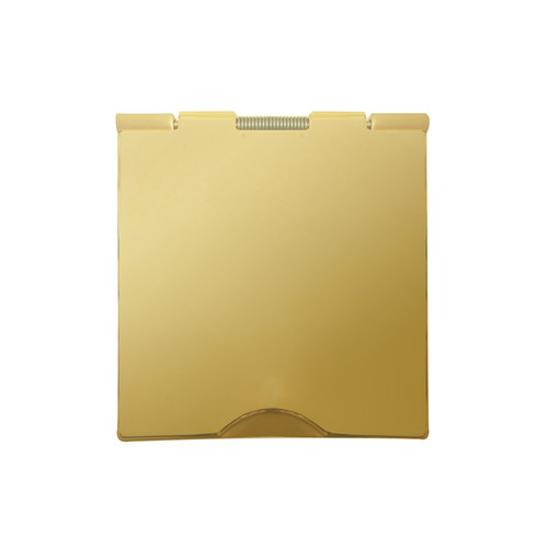 Horizon Square Floor Socket 1 gang 5 amp unswitched floor socket Polished Brass