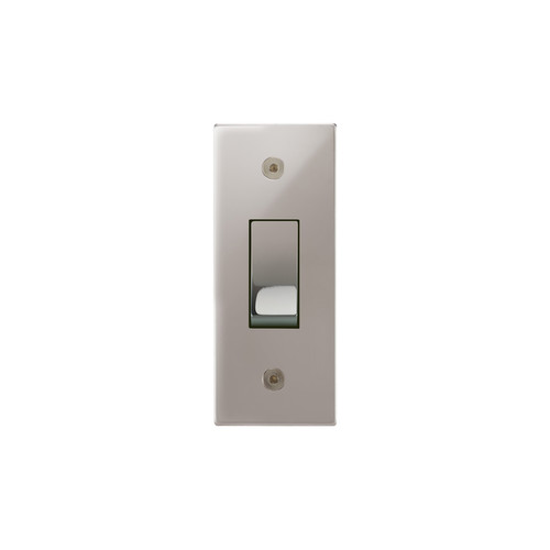 Horizon Square Architrave Switch 1 gang rocker Polished Chrome