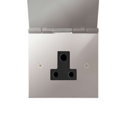 Horizon Square Floor Socket 1 gang 5 amp unswitched Polished Chrome