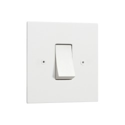 Horizon Square Cooker Switch Paintable 1 gang 45 amp Primed White