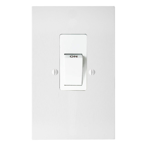 Horizon Square Fuse Spur 1 gang 50 amp Primed White