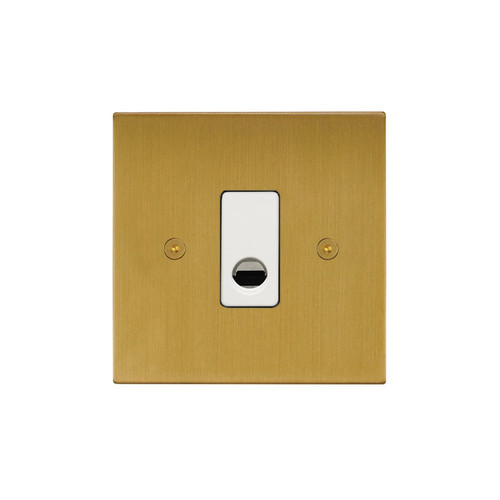 Horizon Square Socket 1 gang flex outlet Satin Brass