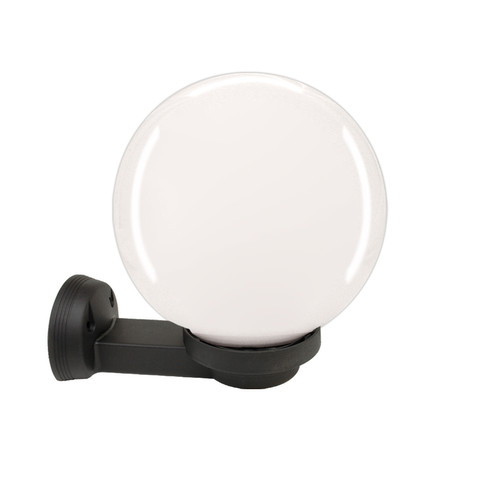 Wall Mounted Small Globe Black 240V 60W Opal