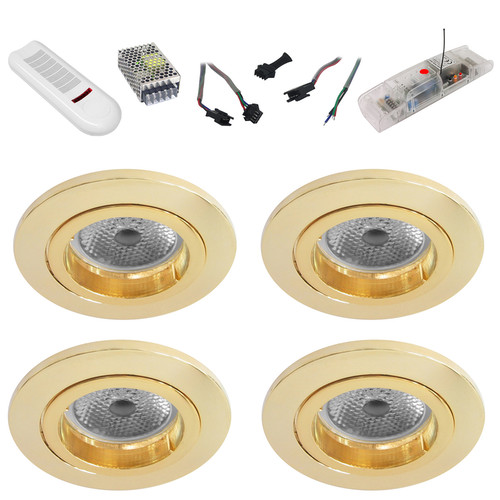 Contract Fixed RGB Master 4 Polished Brass 16W
