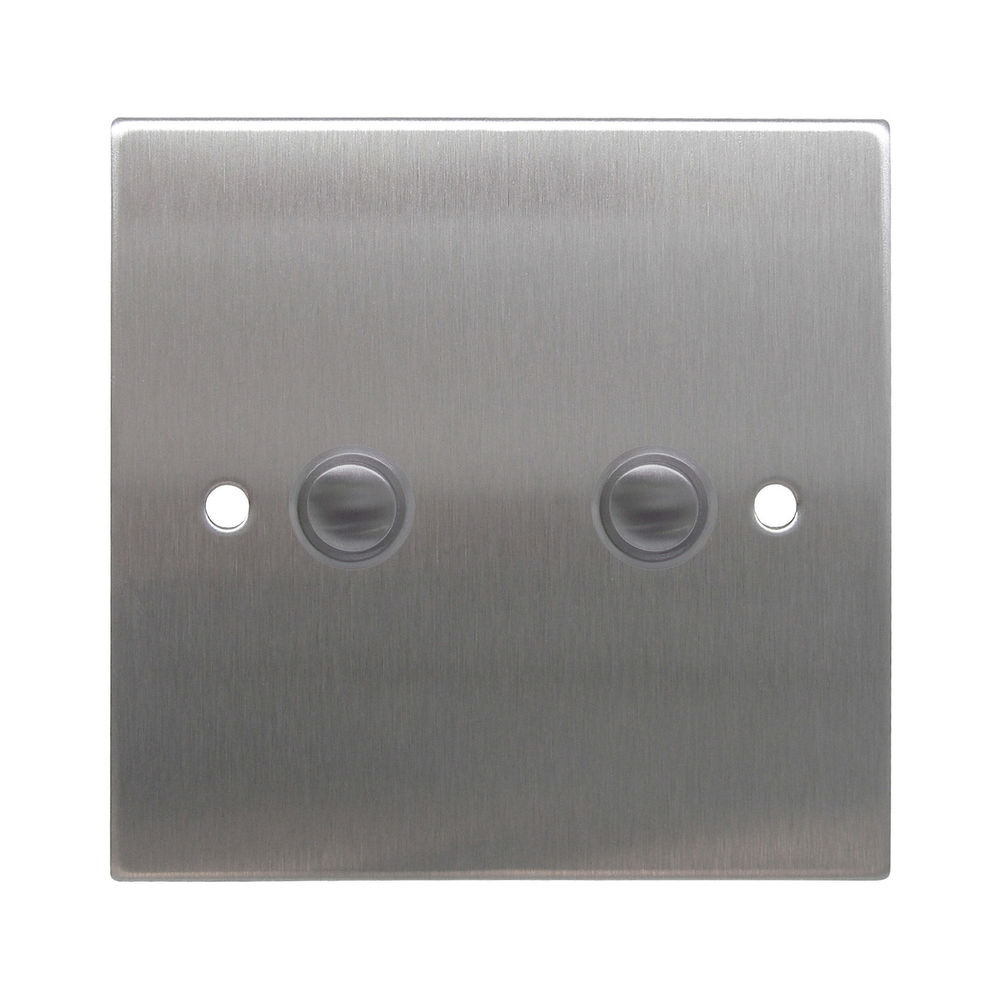 Wise FL17 Wireless Switch Stainless Steel 2 Gang